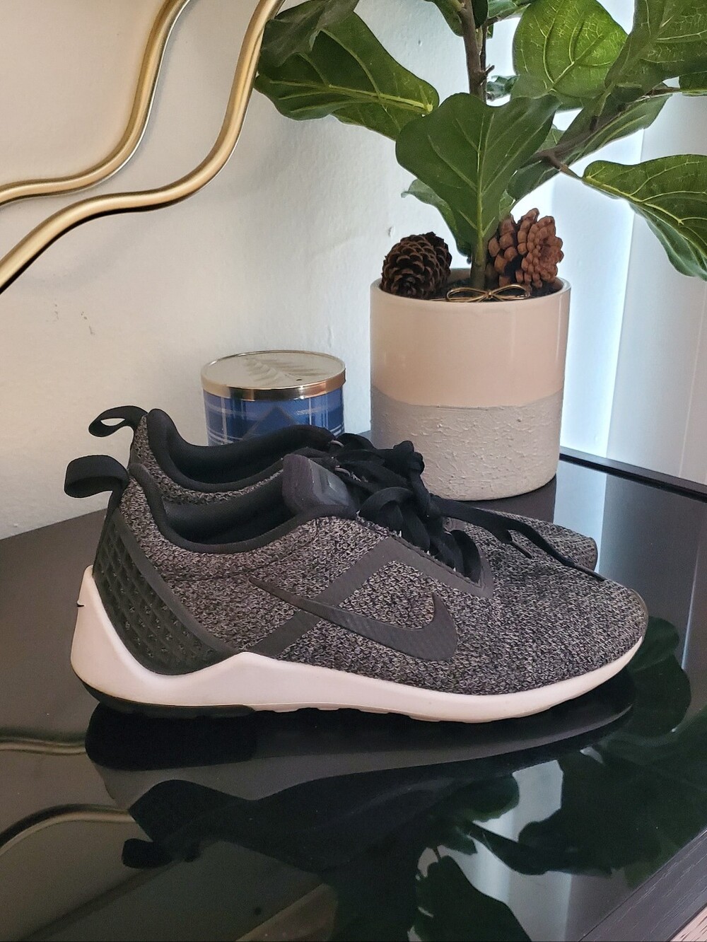💕 Nike Lunarestoa 2 SE 💕 Black/Grey Knit Trainers